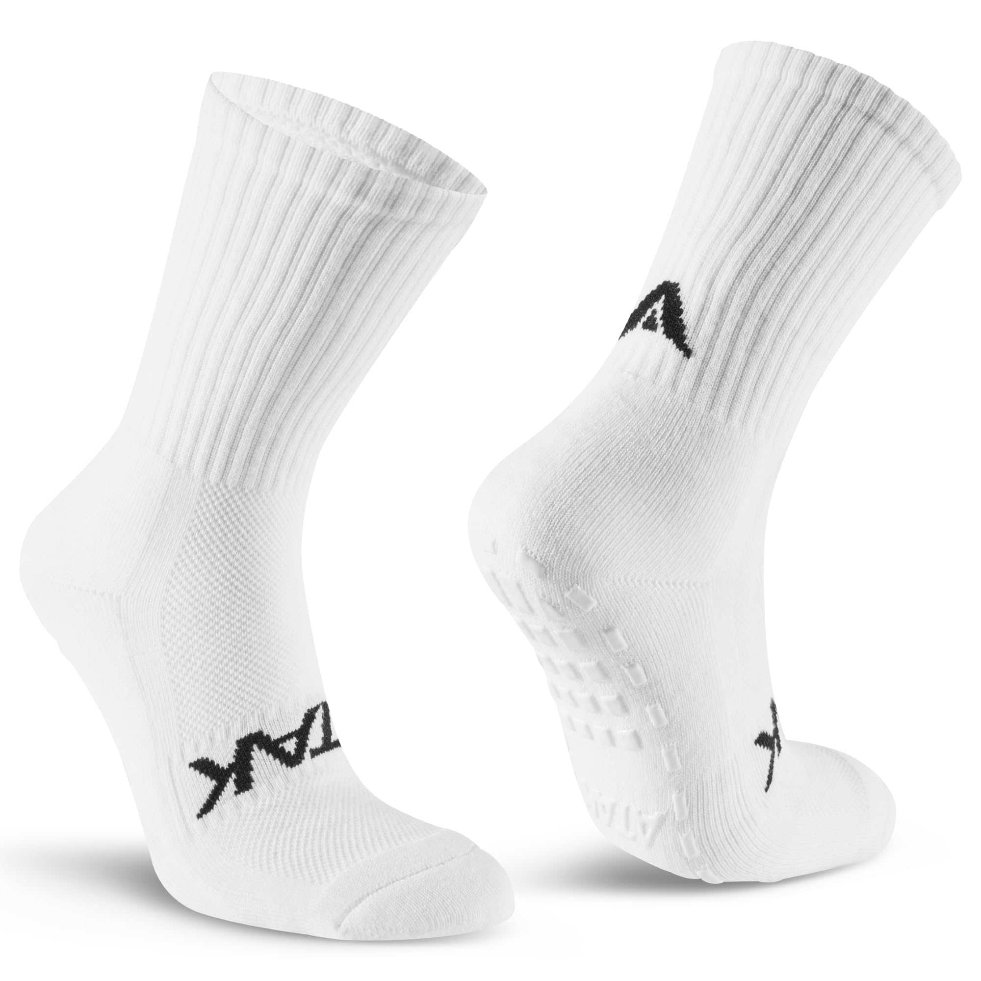 WackySox ATAK Sports SHOX Calf Length Grip Socks White 3-5