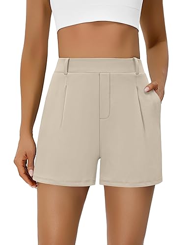 BMJL Womens Dressy Casual Short High Waisted 3.5" Work Lounge