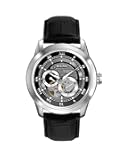 Men's Classic Sutton 4-Hand Automatic Watch, 24-Hour Sub Dial, Open Aperture, Self-Winding, Exhibition Caseback, Double Curved Mineral Crystal, Luminous Hands, 42mm