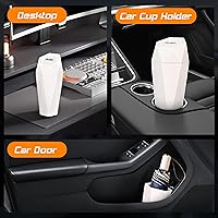 Vista 8 de Car Trash Can with Lid, Portable Vehicle Auto Garbage Can, Diamond Design Mini Garbage Bin for Automotive Car, Home, Office, Kitchen, Bedroom(2