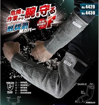 Amazon.co.jp: [fujite] 耐切創腕カバー レベルF ショート 危険作業