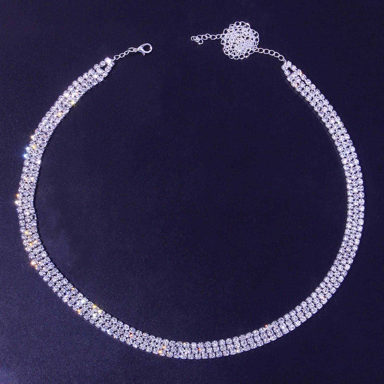 KLXSIVU Body Chains Trendy Rhinestone Waist Chain For Women Adjustable Crystal Belly Wave Jewelry (2)