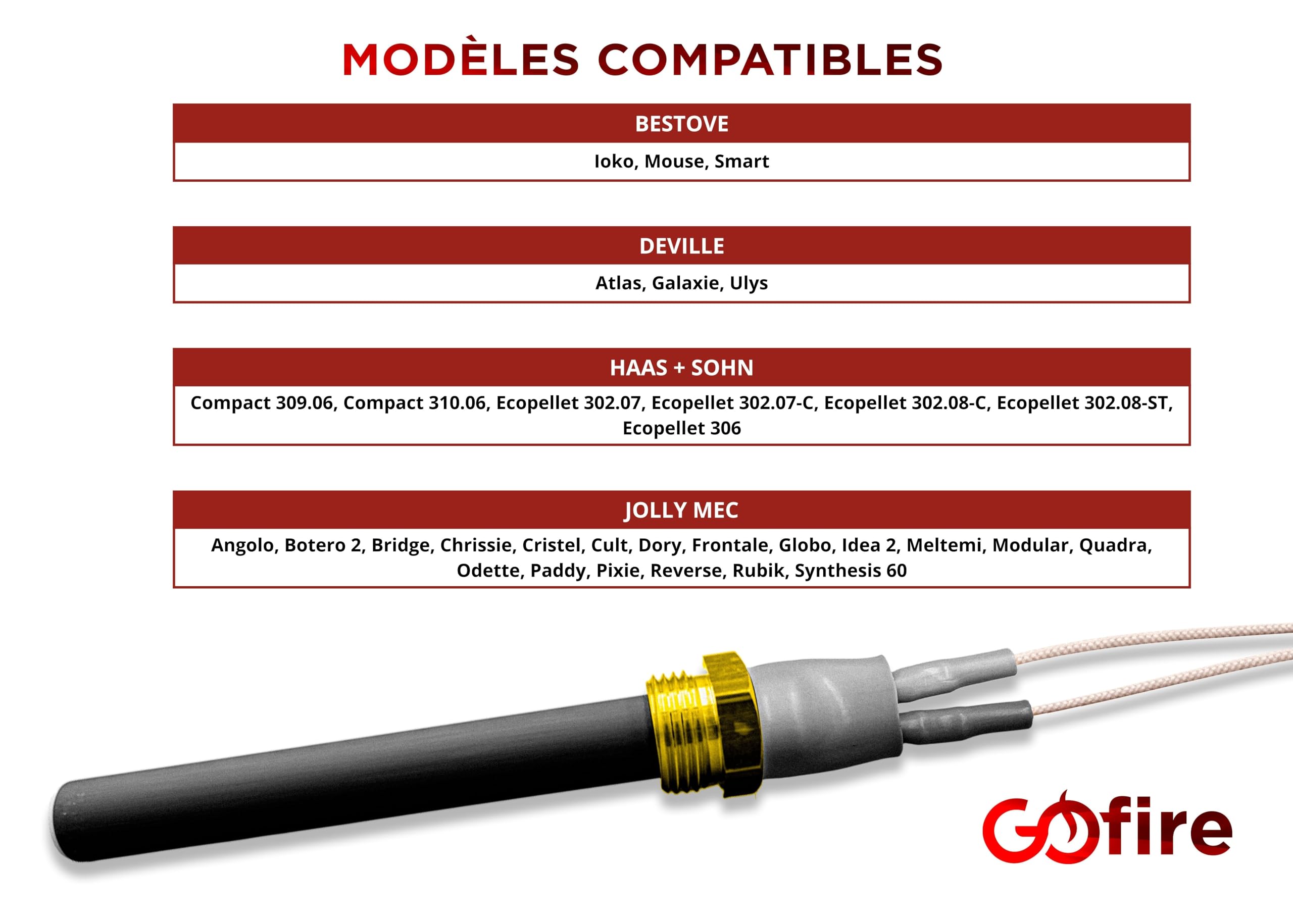 Candela Accensione Stufa Pellet 300W - Compatibile JOLLY MEC, SKIA, EXTRAFLAME, BESTOVE, Dado 3/8, Made In EU - Foto 5