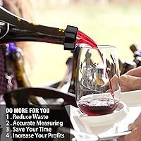 Vista 4 de Vertedor automático de botellas con medición, 8 boquillas para verter licor, vertedores de botellas de alcohol, vertedores de velocidad de 1 onza