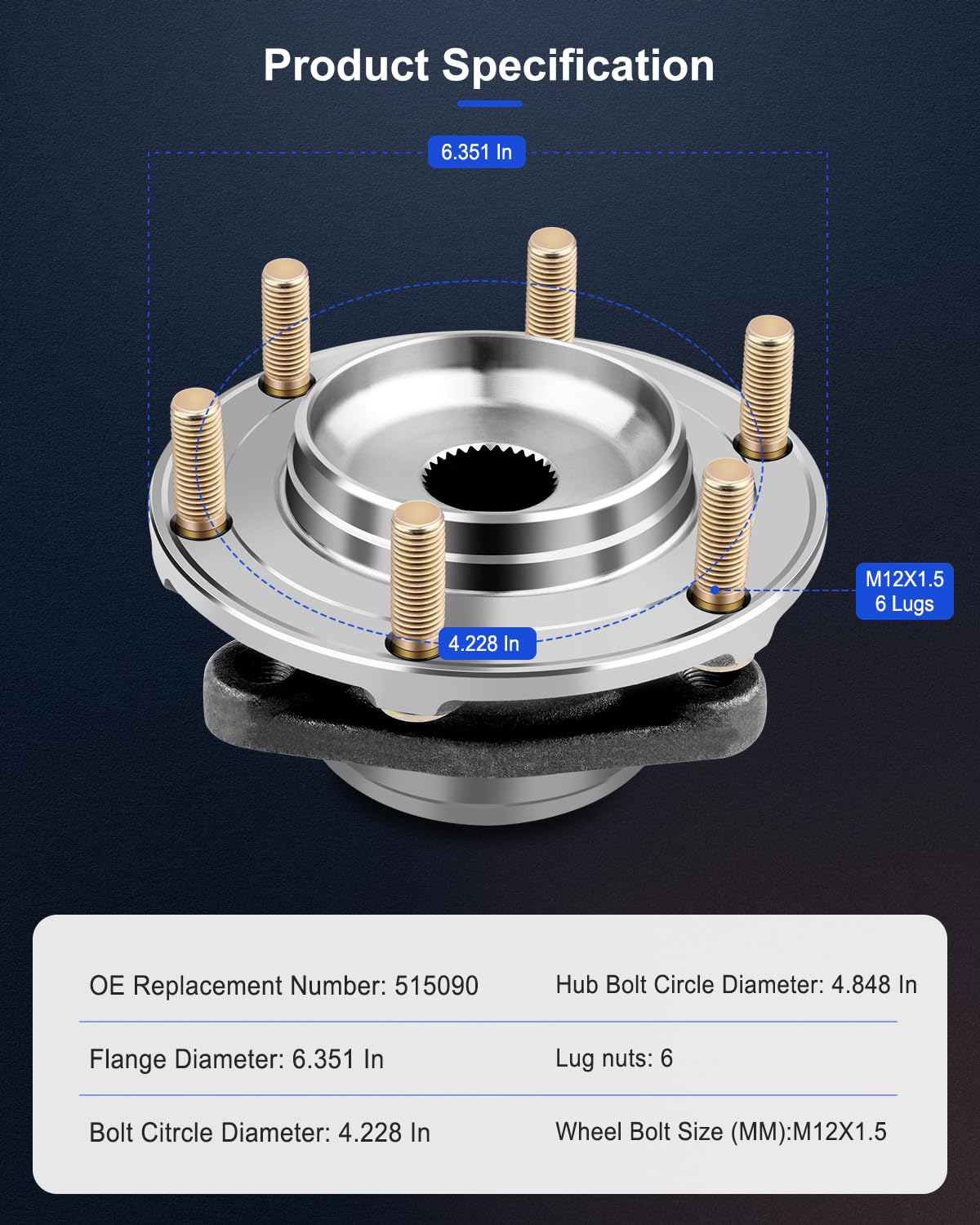 A-Premium Front Wheel Hub Bearing A-Premium Front Wheel Bearing & Hub ...