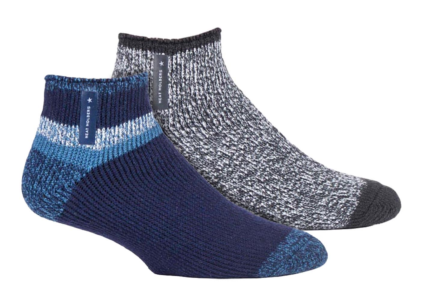 HEAT HOLDERS - 2 Pack Mens Bed Socks | Warm Thermal Winter Socks for Sleeping (6-11, Aubin)