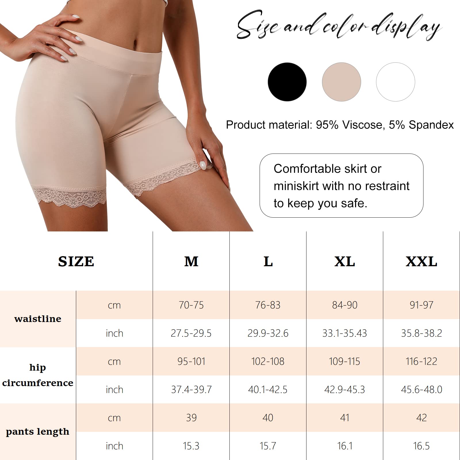 Voqeen Braguitas Mujer Básico Largos Pantalones Cortos de Algodón Antirozaduras Talle Alto Culotte Bragas de Pierna Larga Bóxer Suaves Calzoncillos de Yoga para Ciclismo