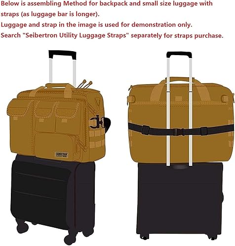 Miniatura 6 de Seibertron Pro-Multifunción Bandolera Bolsa de Mensajero para Laptop de 14.1" o 17.3