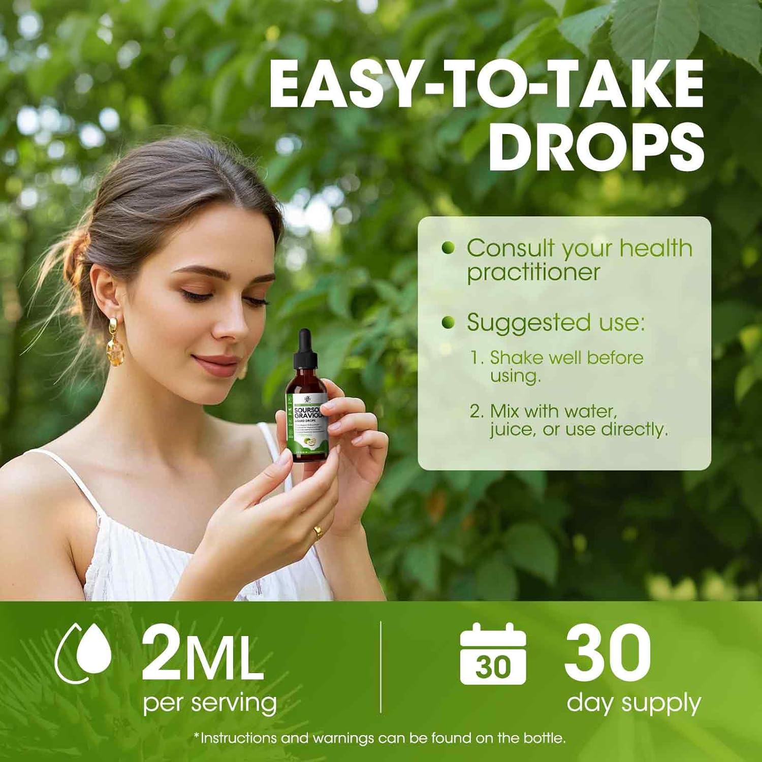 iMATCHME Soursop Graviola Liquid Drop for Cell Support & Regeneration, Immune System and Gut Health Support, Pure Soursop Bitters Liquid, High Absorption, Sugar/Gluten Free, Natural Flavor, 2 Fl Oz thumbnail