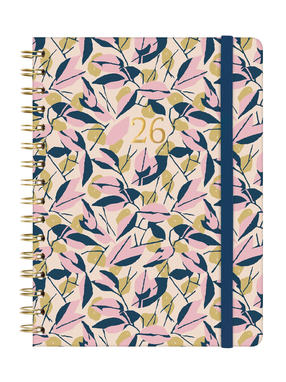 Agenda Spirale 2026 Finocam - Semaine Sur 2 Pages Verticale - Couverture Rigide, élastique - Janvier à Décembre 2026 - Format Similaire A5 - 9