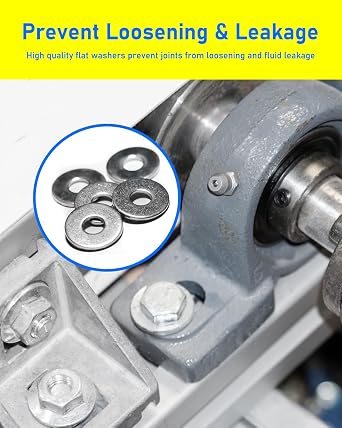 Washers 120PCS, Flat Penny Washer, Stainless Steel Washer for Screws