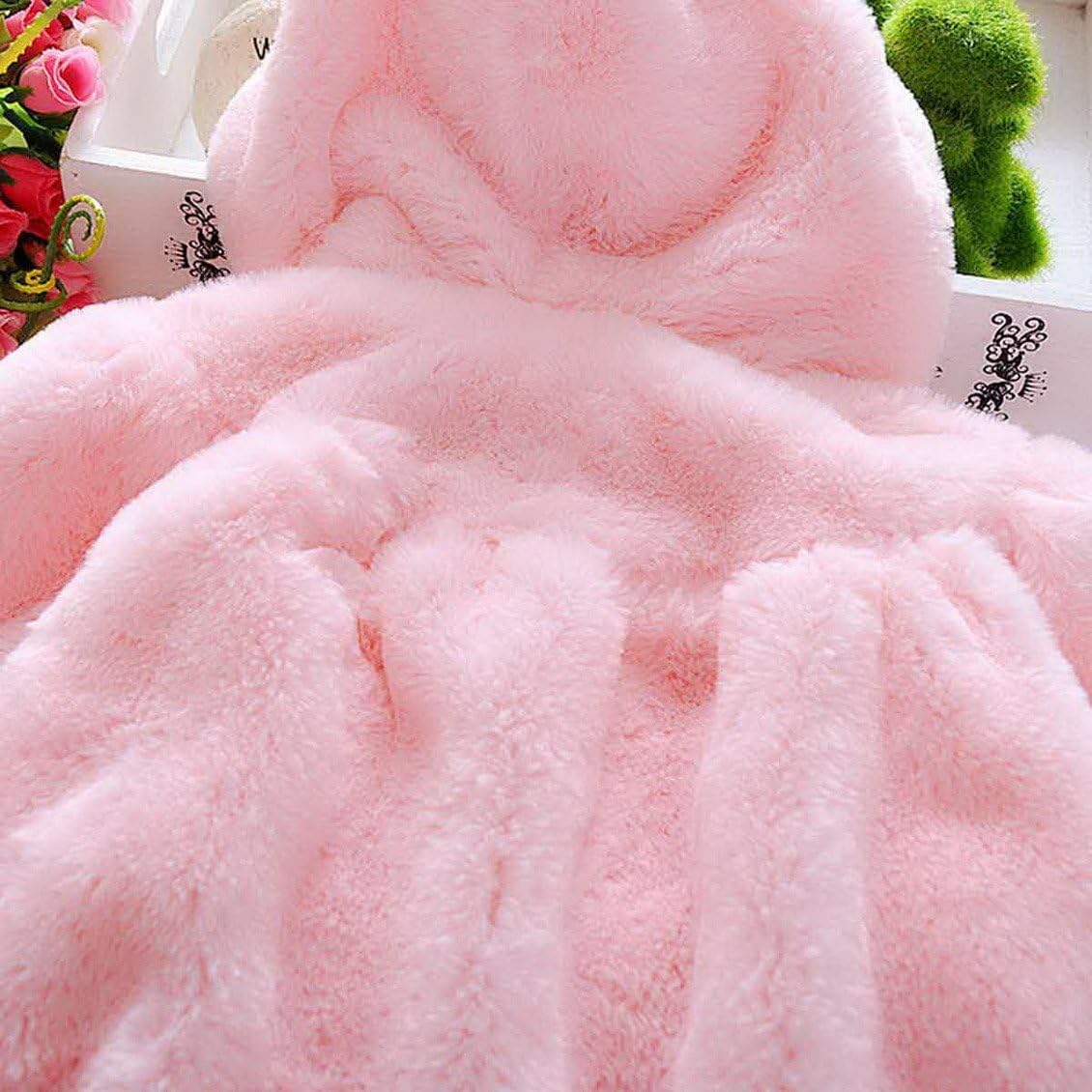 Happy Cherry Baby Girls Fur Warm Coat Cloak Overcoat Hoodies Cute Outdoor Suit: Clothing, Shoes & Jewelry