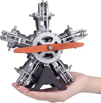 Engine Model Kit, 230+PCS 1:6 Five-Cylinder Engine Motor Kit Metal Mechanical Engine Kit, Engine Set for Adults