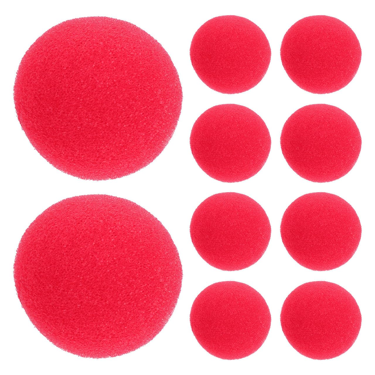 Toyvian 10pcs Clown Sponge Nose Balls Clown Ball for Halloween, Cosplay, Costume Party, Carnivals and Masquerade Party