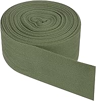 Vista 40 de PATIKIL Cinta de sarga de algodón de 1 pulgada, 50 yardas, cinta de algodón, cinta de encuadernación al bies, cinta de espiga para costura, Verde