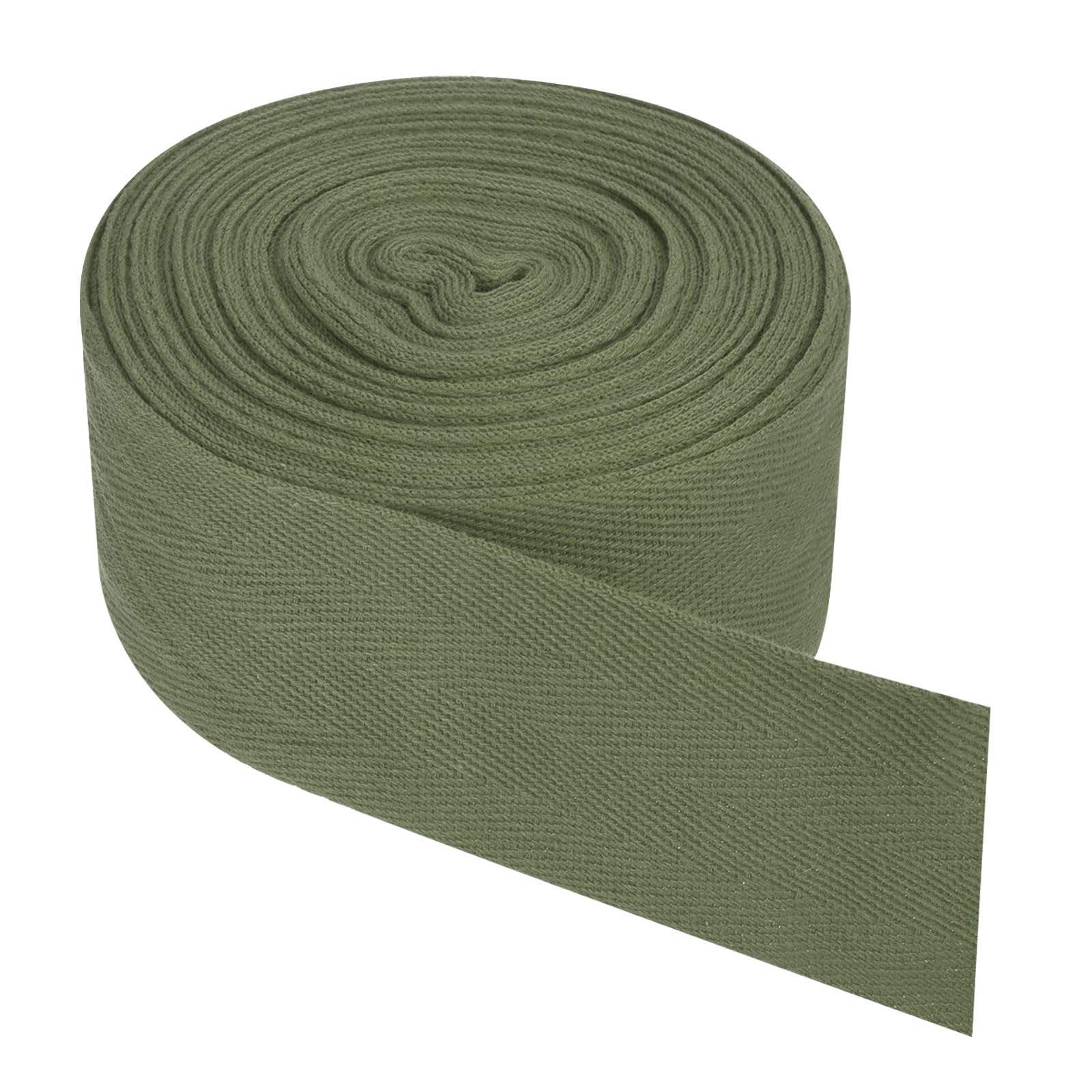 Ruban en coton sergé kaki 5cm x 9m pour couture et projets de bricolage créatif