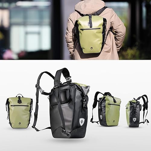 Miniatura 7 de HUNTVP Bolsa de alforja de bicicleta de 27L Mochila Multifuncional Bolsa de bicicleta Ciclismo Asiento trasero de bicicleta Bolsa de maletero Bolsa