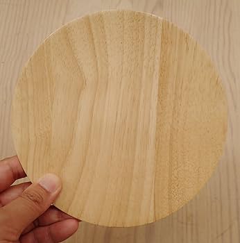 Amazon｜丸和貿易 木製食器 ラバーウッド ラウンドトレー S