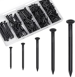 OMOTOOL 350pcs Brick Steel Nails Assortment Kit, Galvanized Concrete Nails for Pictures, Woodworking, Drywall & Pine - 5 Sizes in Storage Case
