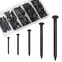 Vista 7 de OMOTOOL Kit surtido de uñas de acero ladrillo (275 piezas), uñas de pared de hormigón galvanizado para colgar cuadros y carpintería, uñas de cemento