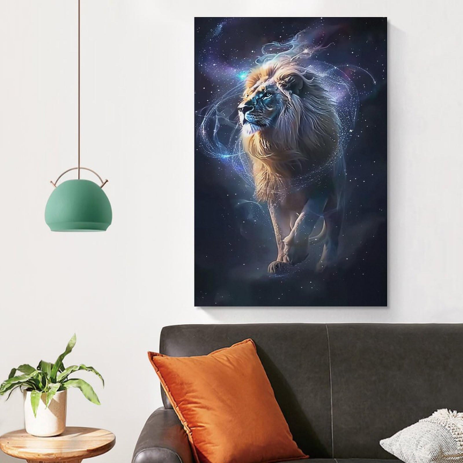 Amazon.com: Xinnyii Lion Walking Cool Poster Canvas Wall Art