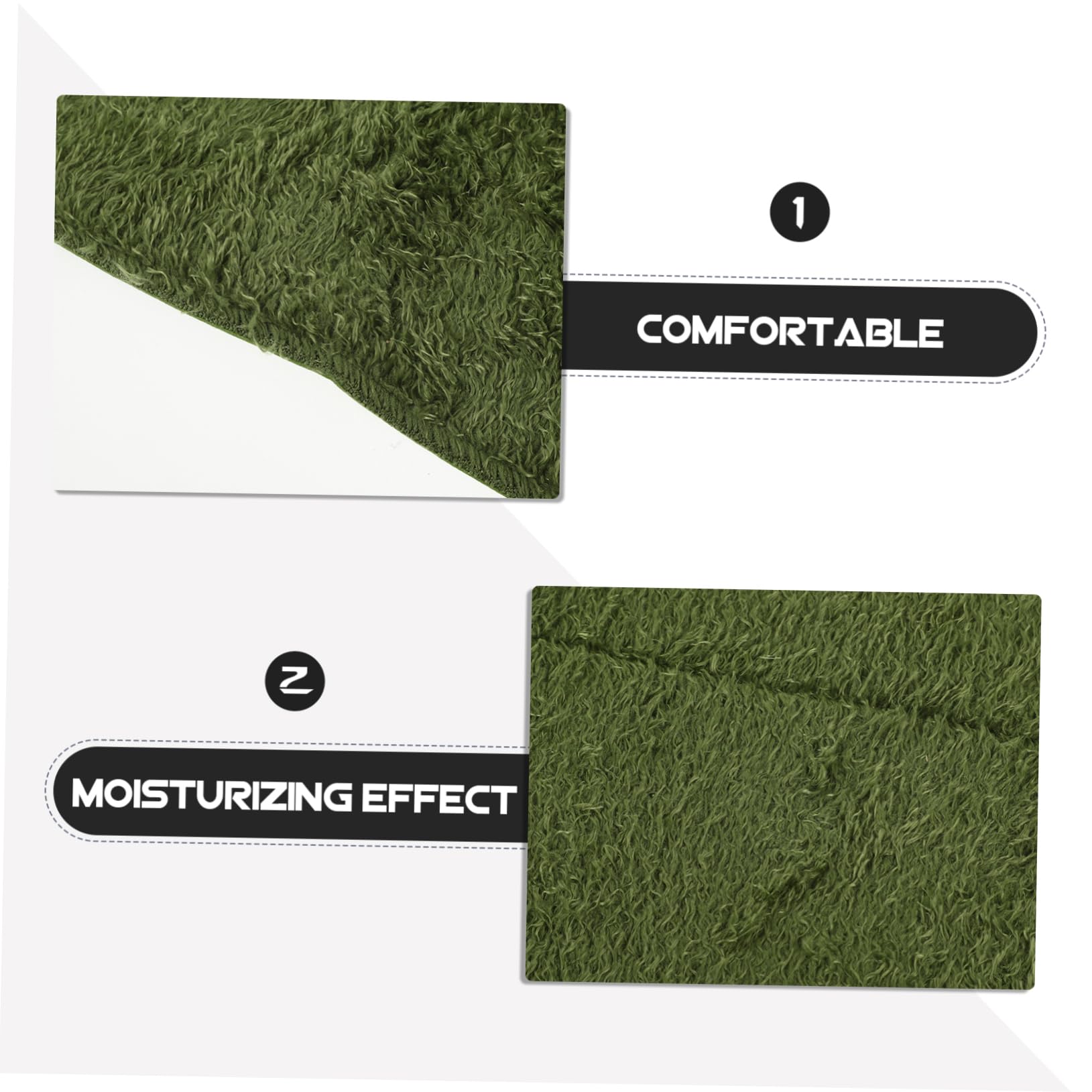 VANZACK Tappetino per Rettili e Rivestimento per Substrato Terrario in Erba Sintetica 60x40 Cm, Traspirante e Durevole, Adatto per Tartarughe e Anfibi in Gabbia e Terrario