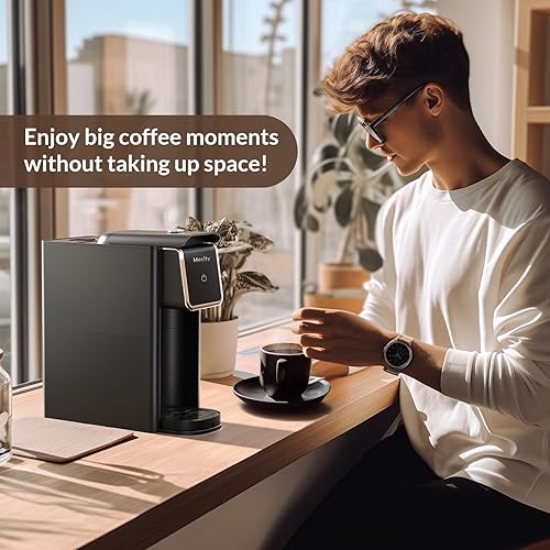 Vista 8 de Mecity Mini cafetera, una sola porción, cafetera de una taza para café molido K Cup, té, cafetera de 6 a 12 onzas para uso doméstico, RV