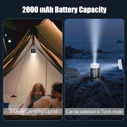 Miniatura 4 de THE WEEKEND Bomba de aire portátil con linterna LED, infladodesinfla rápido para colchones de aire, flotadores de piscina, almohadillas para dormir