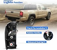 Vista 42 de WOLFSTORM LED Tail Light Fit for 2016-2023 Toyota Tacoma, 2016-2013 Toyota Tacoma Tail Light Replacement Assembly,1 Pair(Clear Lens)