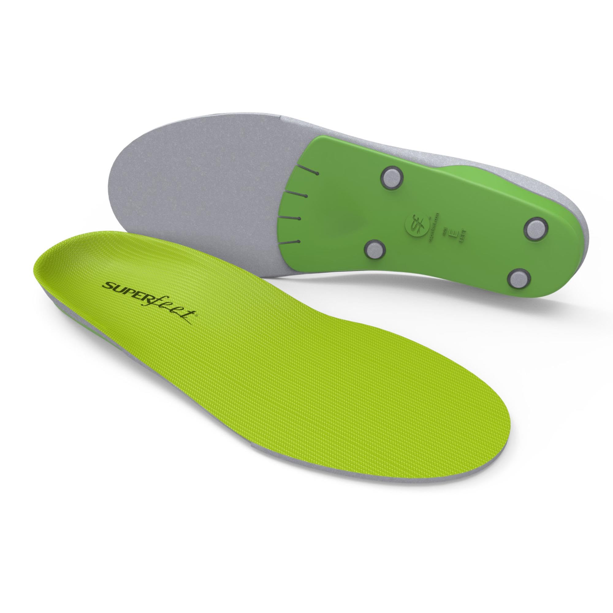 Superfeet All-Purpose Wide-Fit Support Insoles (WideGreen) - Trim-To-Fit Orthotic Arch Support Shoe Inserts - Professional Grade - 9.5-11 Men / 10.5-12 Women