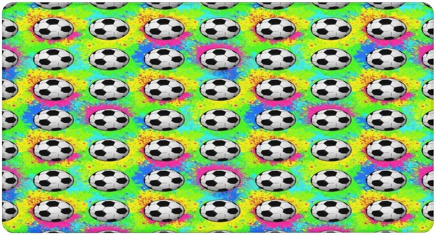 Soccer Splash Ink Mouse Pad with Non Slip Rubber Base