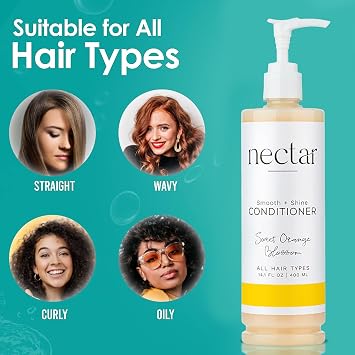World Amenities Nectar Pump Bottle Hair Conditioner - Moisturizing Conditioner for Hair Care - Detangling Conditioner