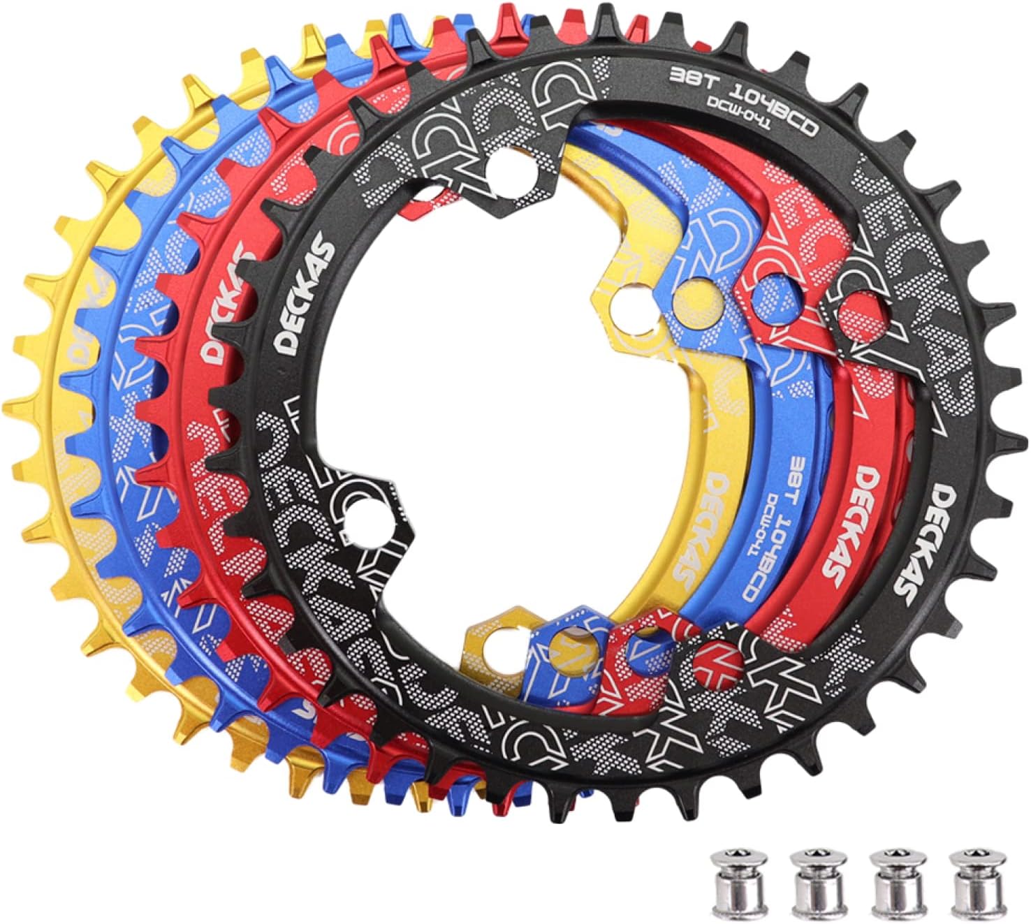 DJC Bike Chainring 104mm BCD Round/Oval MTB 104BCD 30T to 52T 7/8/9/10/11/12 Speed Narrow Wide Tooth Aluminum 7075 Super Lightweight 30T 32T 34T 36T 38T 40 42 DH XC Trail Fat Bike Ebike