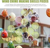 Vista 67 de GLEAVI Cowrie Shells 100pcs Round Shells Pieces Round Natural Capiz with 2 Hole, Polished Slice Accessory Capiz Pearl Coin Beads Charms for Jewelry