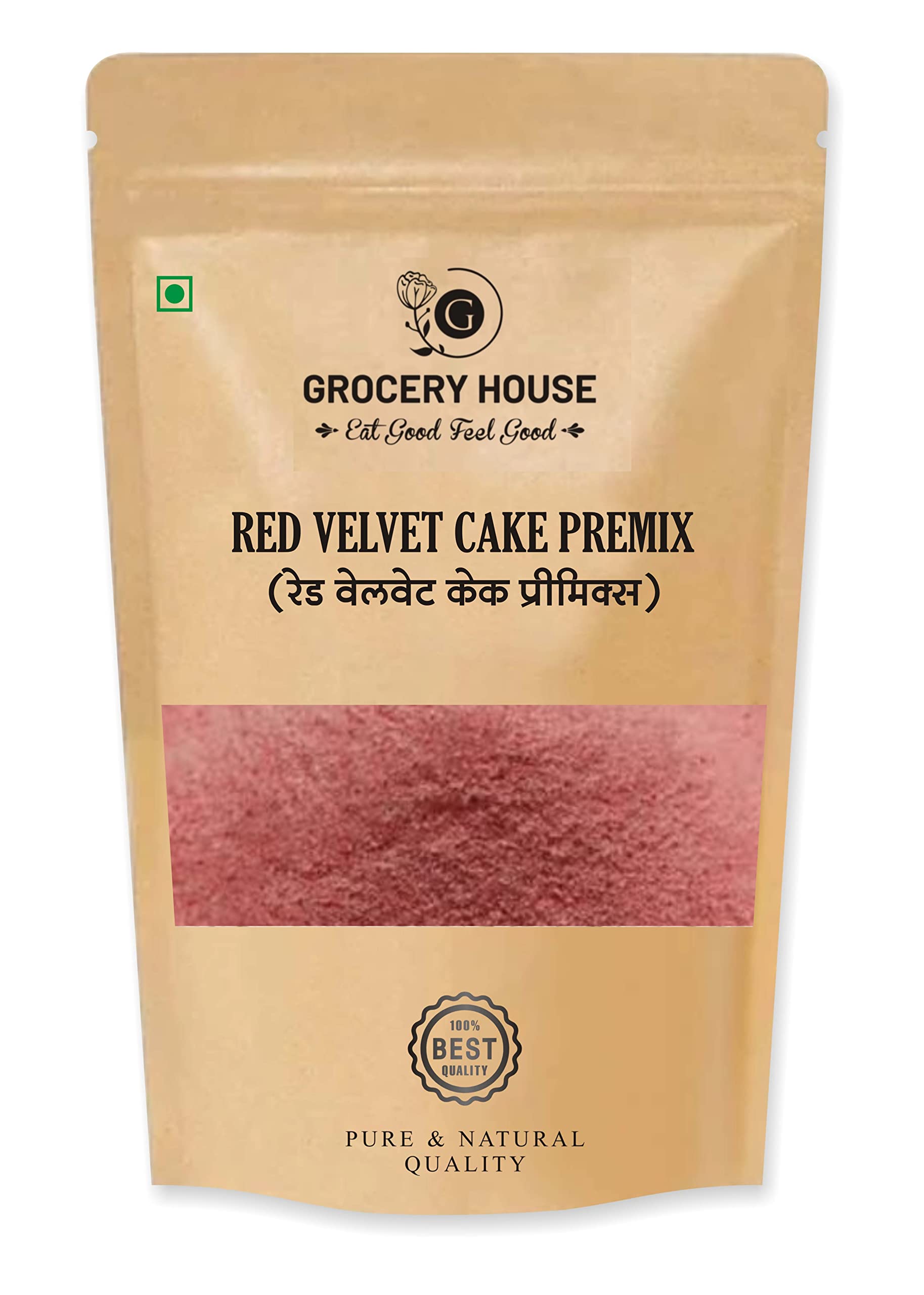 - Red Velvet Eggless Cake Mix Cake Premix Powder Cake Premix Red Velvet Cake Mixture (Pack of 300 gram)