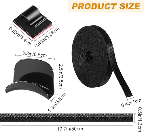 Miniatura 2 de El kit organizador de 16 piezas incluye clips de alambre de retención, organizador de cables, funda organizadora de cables, sujetacables, soporte