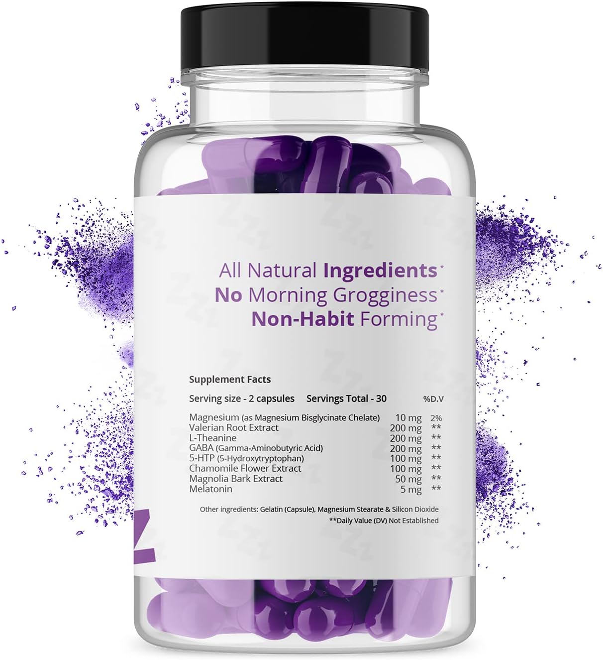 F'ing Sleep - Night-Time Sleep Supplement | Valerian Root Extract, L-Theanine, GABA, 5-HTP, Chamomile Flower, Magnolia Bark Extract, Melatonin, Magnesium
