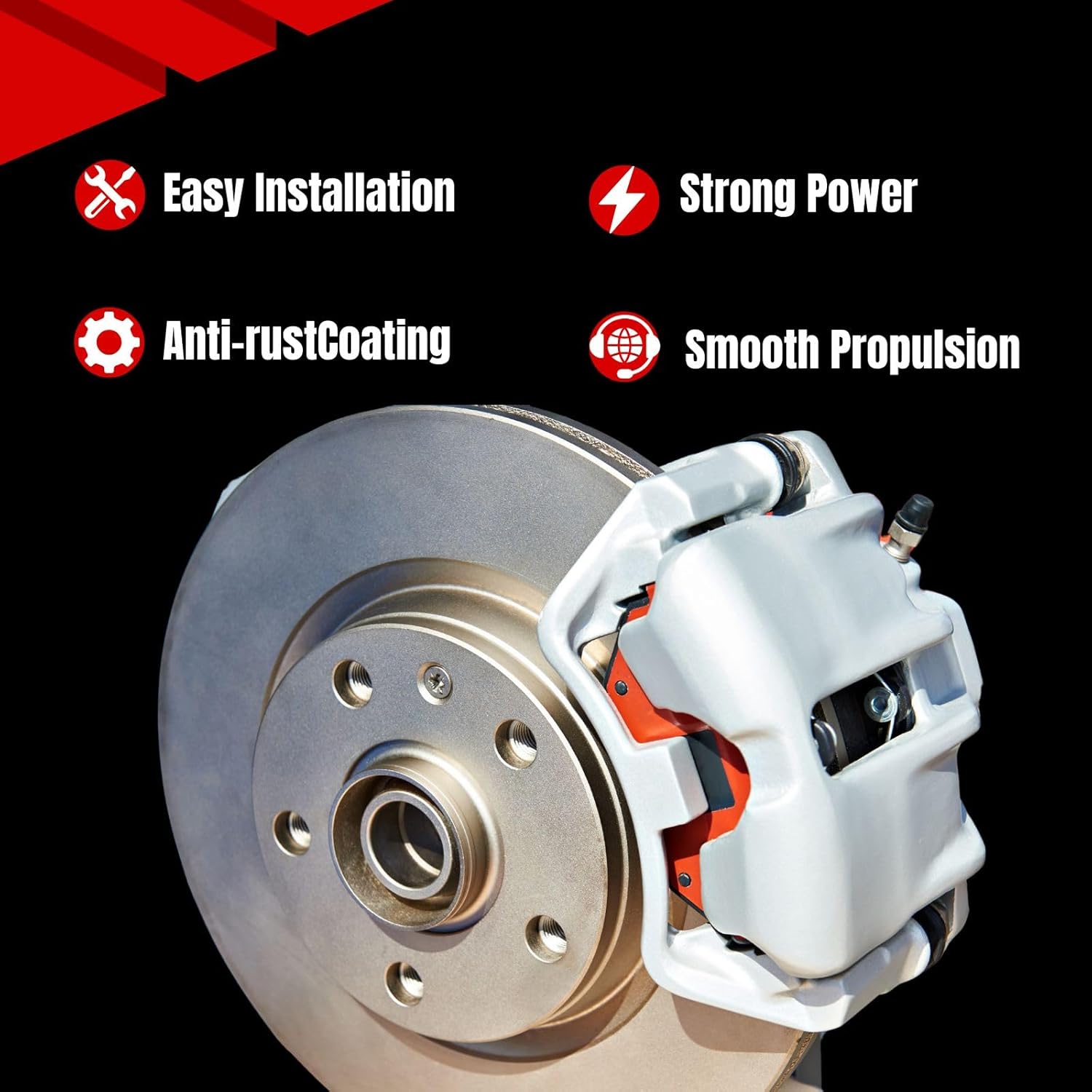 2X Disc Brake Caliper Assembly Front Automotive Replacement Brake Kit for Mazda Navajo 4.0L 1991 1992 1993 1994, for Ford Ranger 3.0L 1991 1992 1993 1994, for Ford Ranger 2.8L 1983 1984 1985