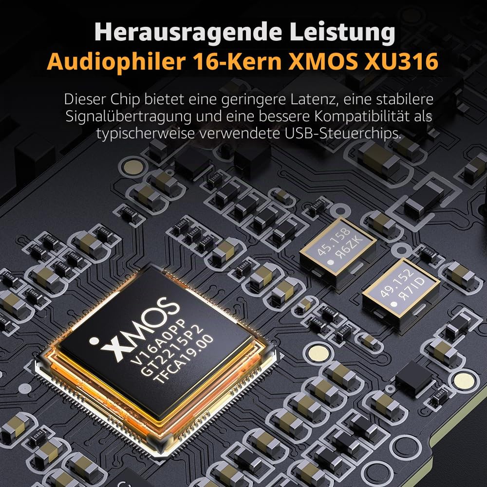FiiO KA17 Tragbarer USB DAC Audio HiFi Decoder, Dual ES9069Q PCM768 DSD512 3,5/4,4 mm Ausgang für Android iOS Mac Win10 (Schwarz)