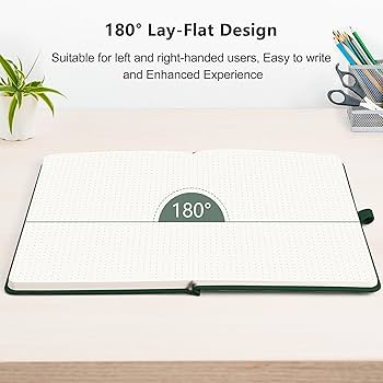 RETTACY Bullet Dotted Journal - A4 Dotted Grid Spiral Notebook With