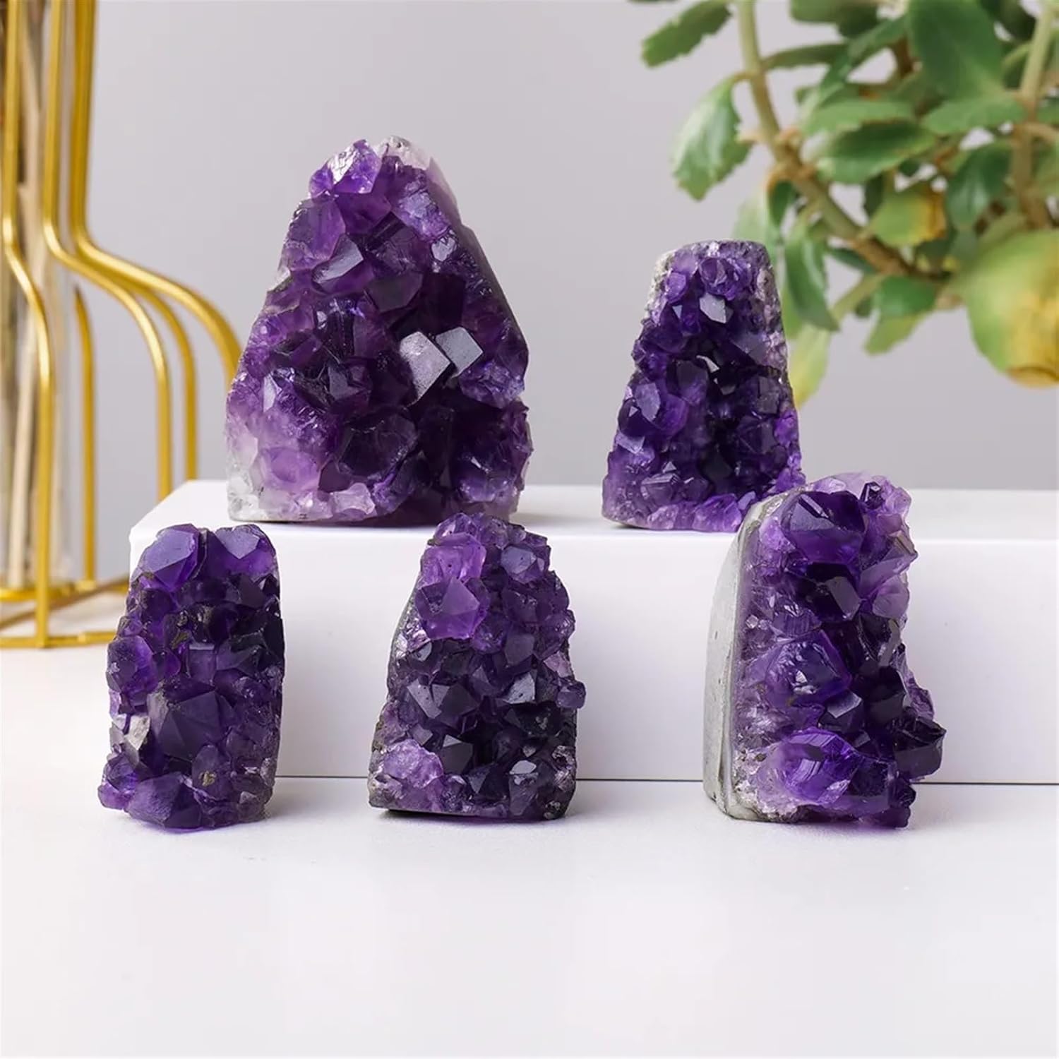 Stone Amethyst Cluster Purple Quartz Crystal Geode Irregular Point Wand Rock Ornaments (Size : 100-150g)