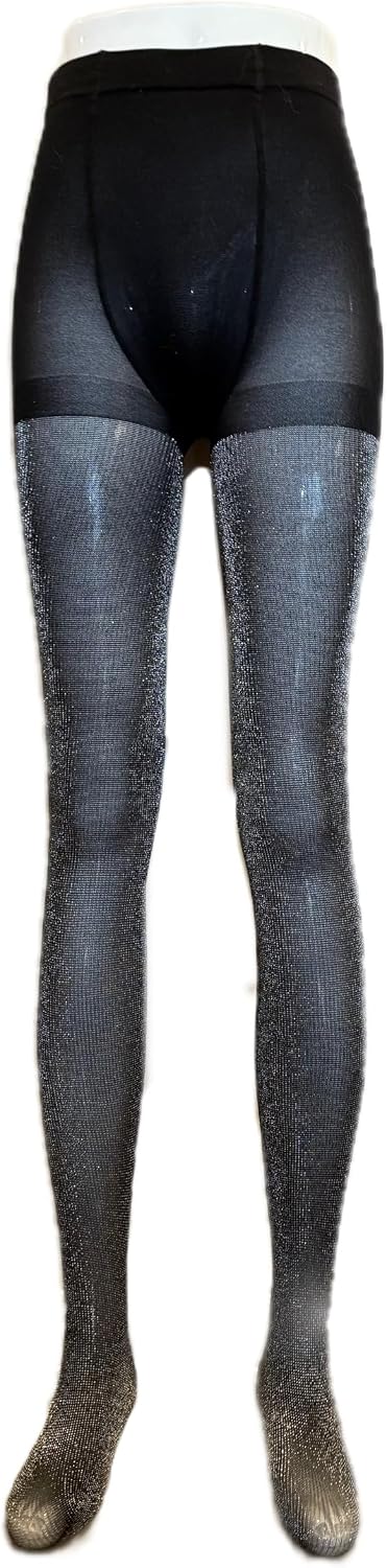 TBFT sexy black or grey glitter sparkly shimmery 60D tights stockings pantyhose leggings for women one pair Christmas