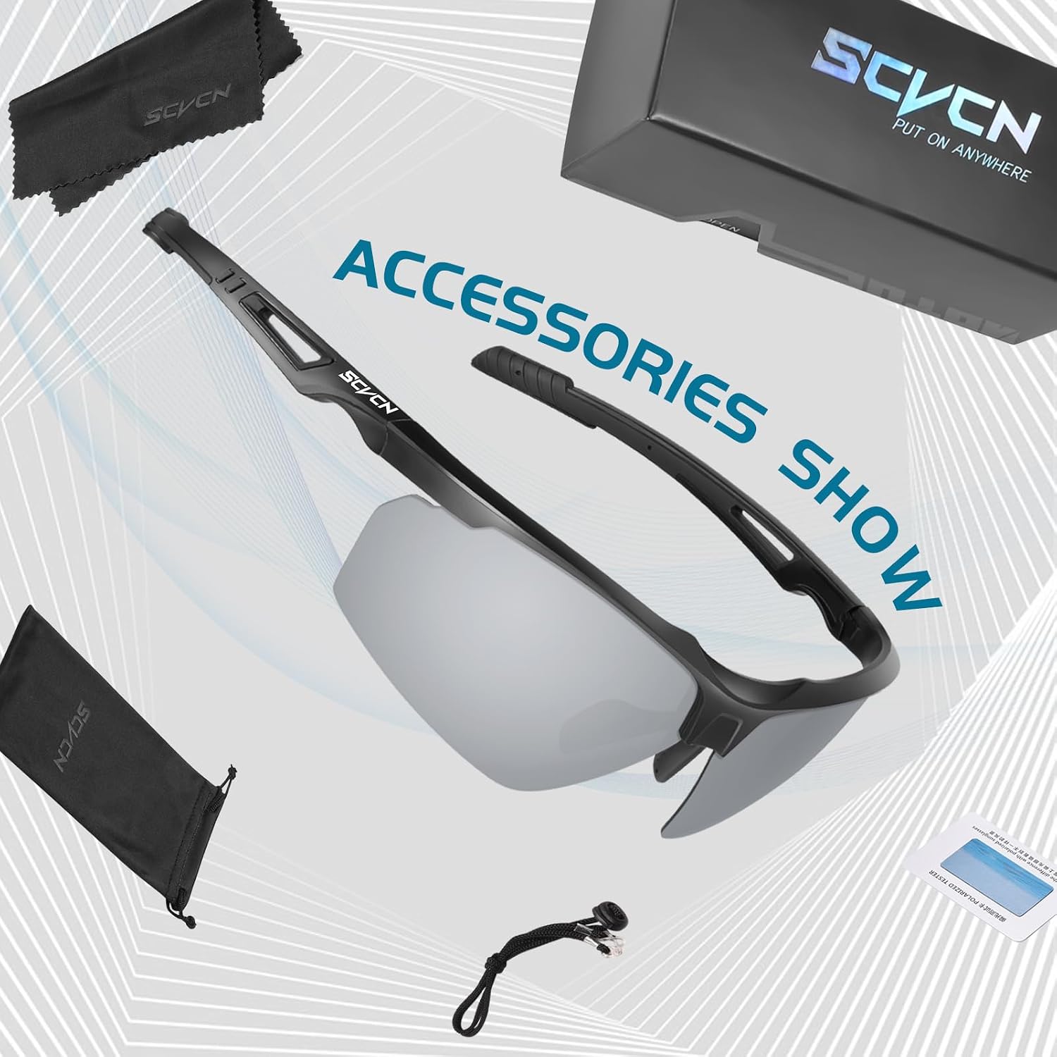 SCVCN Photochromic Cycling Glasses for Men Women MTB S86 image 5