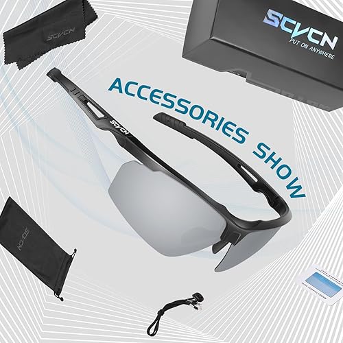 Miniatura 5 de SCVCN Gafas de sol polarizadas de pesca para hombres y mujeres, gafas deportivas para ciclismo, conducción MTB béisbol, correr, bicicleta, 04,
