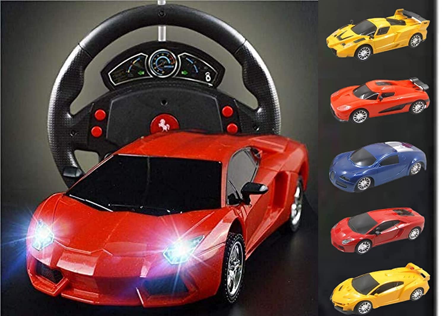 PARYAVARAN Racing car with Lights and openable Door Steering Car with