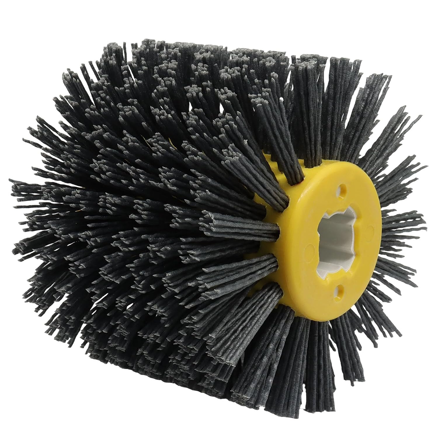 Bonsicoky 4.7" x 4" Abrasive Nylon Drawing Wheel, 80 Grit | Surface Conditioning Tool Drum, Metal Polishing, Rust Removal, Paint Stripping, Wood Surface Finishing & Deburring