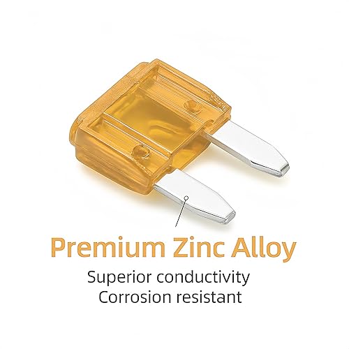 Miniatura 10 de Kit de 100 mini fusibles, kit surtido de fusibles de hoja (3A5A7.5A10A15A20A25A30A35A40A) (con herramienta extractora) para automóvil, marina,