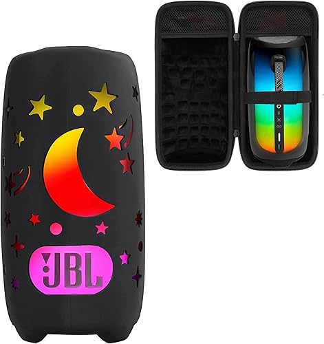 Funda rígida y de silicona para altavoz Bluetooth portátil JBL Pulse 5 impermeable