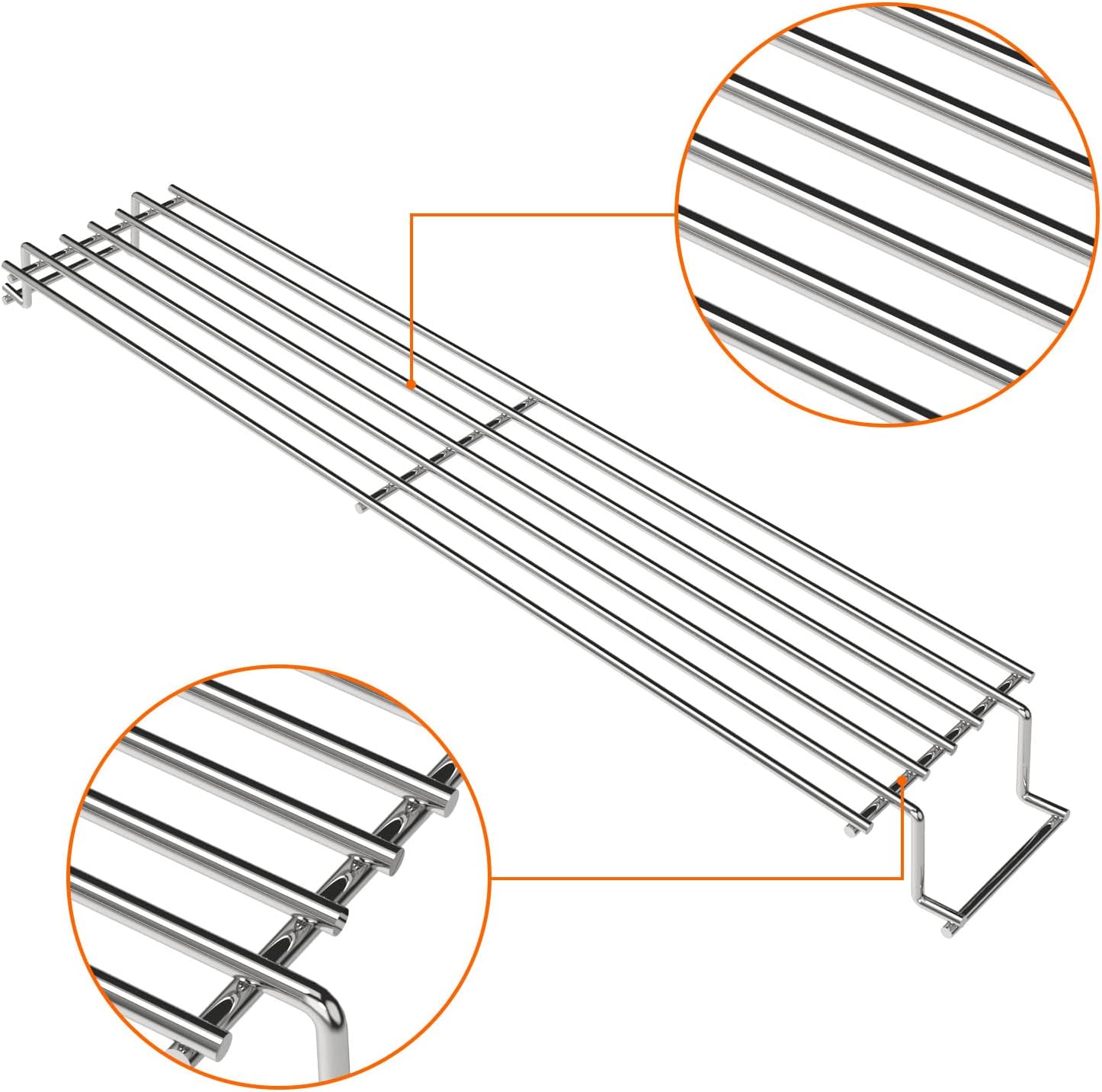 DELSbbq 7641 Grill Warming Rack for Weber Spirit 300 Series E-310 S-310 SP-310 E-320 S-320 SP-320, Upper Rack for Weber Genesis Silver Gold B/C Gas Grills, 24.8" L x 4.6" W x 2.3" H : Patio, Lawn & Garden