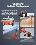 VEVOR Roller Stand, Heavy Duty 2500 LBS Load Capacity Tool Stand - 28"-52" Height Adjustable - Foldable Space-Saving Design - for Woodworking and Metalworking Long Boards, Metal Pipes or Bars - 4